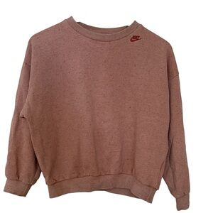 Nike Cropped Crewneck Sweatshirt Dusty Pink Size M